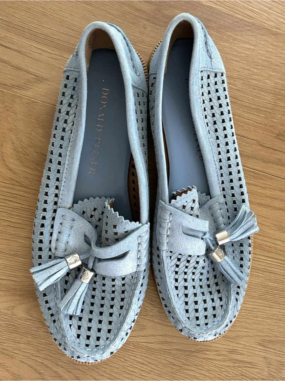Donald Pliner Leanny2SP Light Blue Tassel Loafers Size 6M